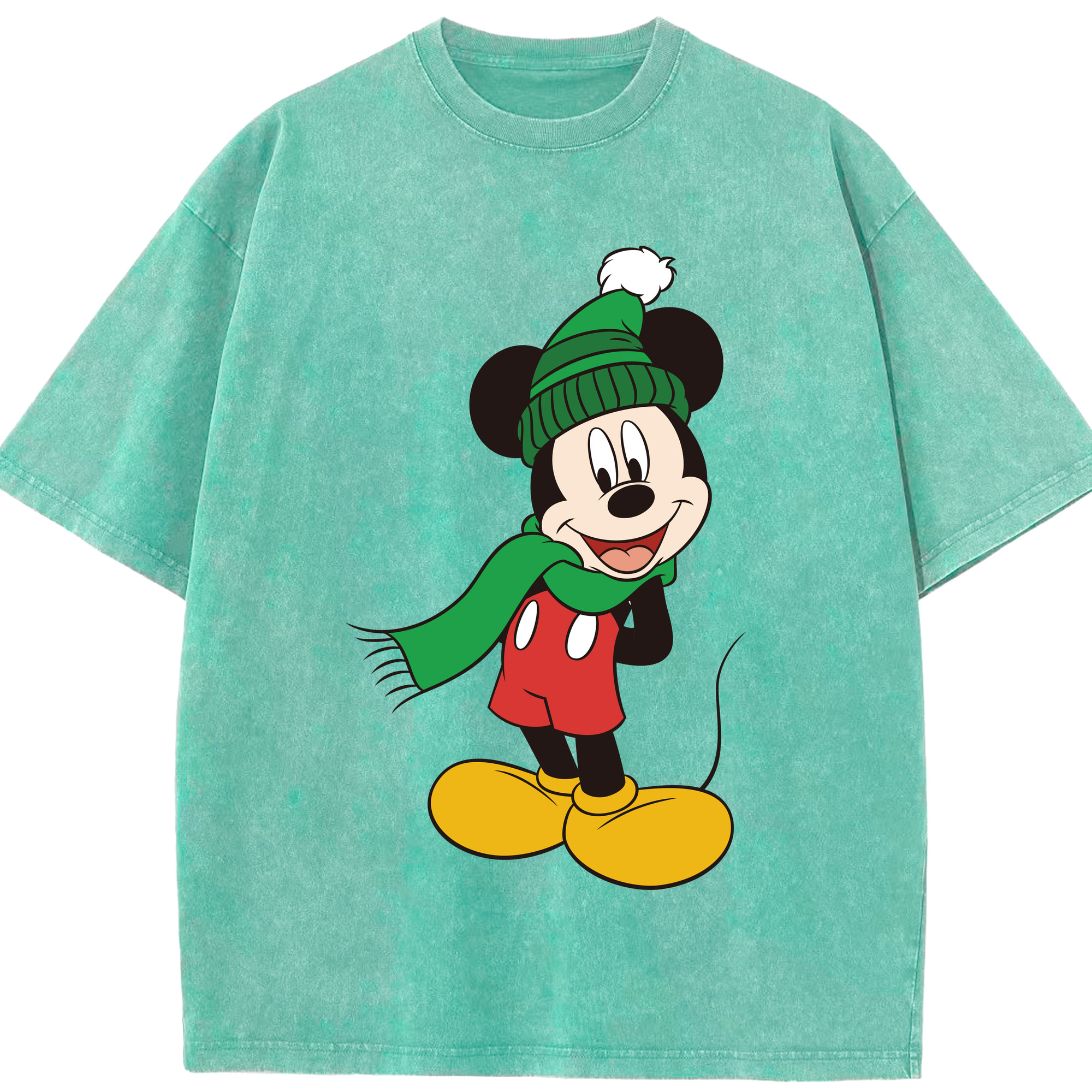 （画像用） ミッキーマウス Mickey Mouse 綿100% ヴィンテージ風 半袖Tシャツ（フロントプリント）